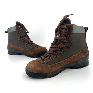 Vintage‎ Tecnica Gore-Tex Brown Hiking Boots With Suede & Canvas Uppers W size 6